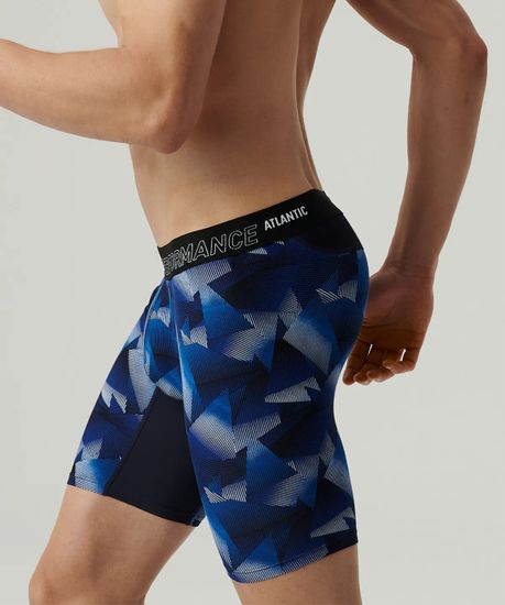 Трусы мужские боксеры (1 шт) удлиненные, Atlantic MH-1202, бамбук, темно-синий
