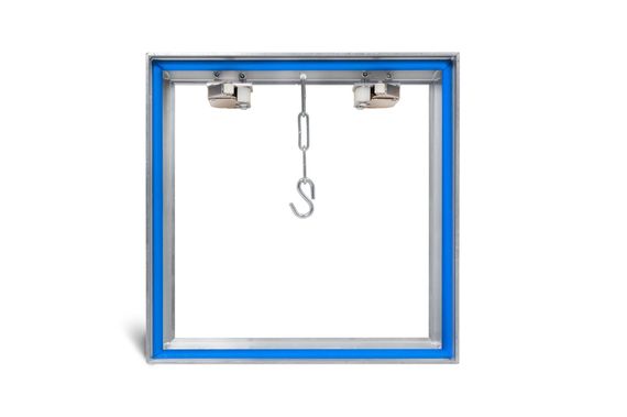 Люк под плитку Базис 400х300 мм (ШxВ, 40х30 см) со съемной дверцей и уплотнителем, алюминиевый