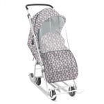 Санки-коляска "Наши Детки 3-1К" с ромбиками серый