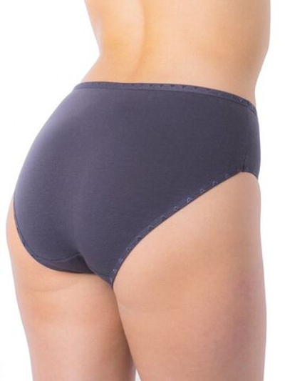 Классические женские слипы с сердечками на бейке (Размер: XXL) (Цвет: серый)