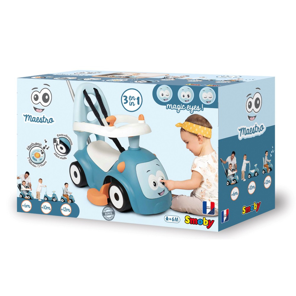 Каталка-ходунок Smoby Maestro 3 в 1 синяя — фото 15