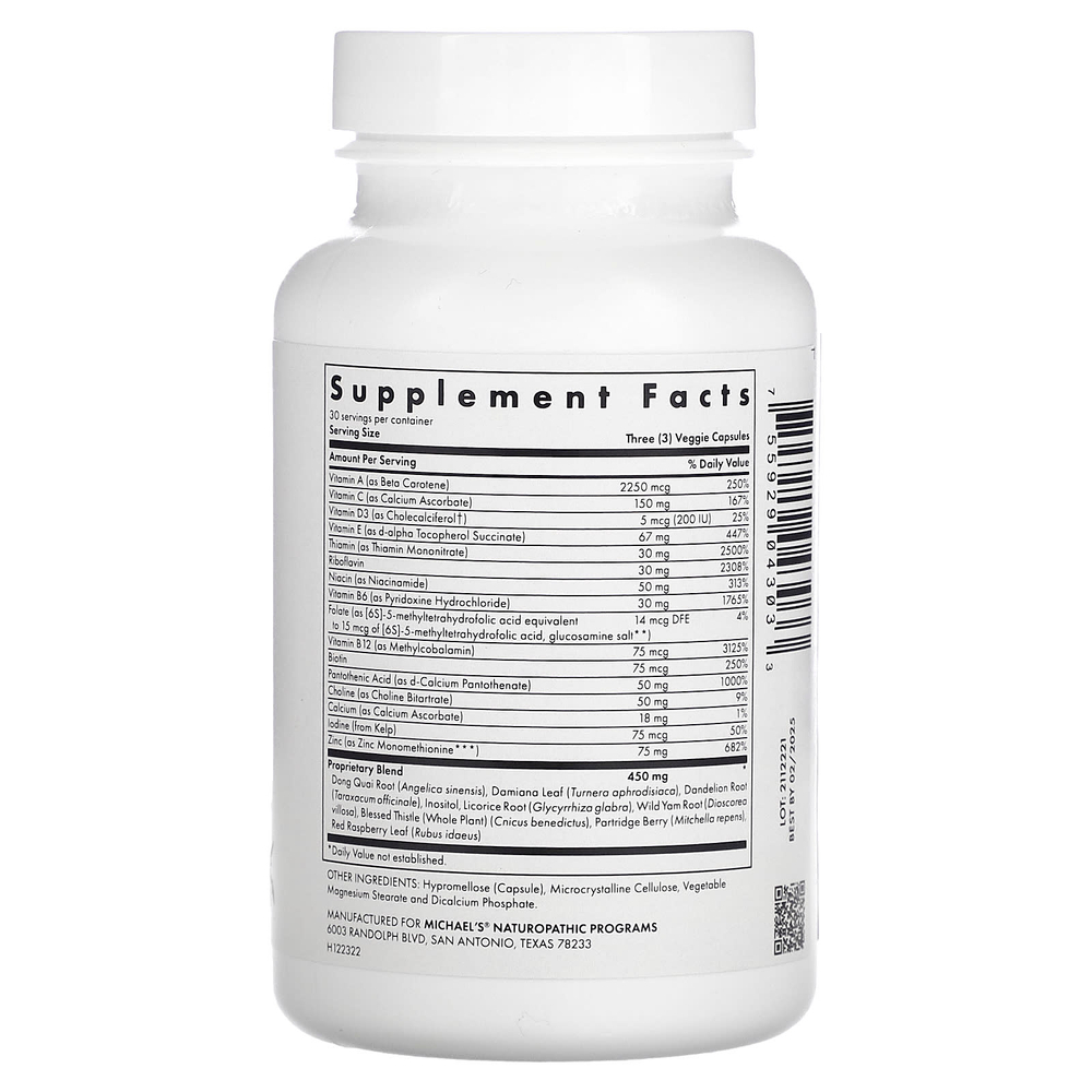 Michael's Health, Мультивитамины для женщин, 90 вегетарианских капсул