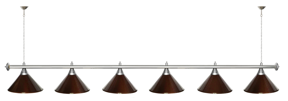 Лампа STARTBILLIARDS 6 пл. (плафоны золотые,штанга золотая,фурнитура золото)