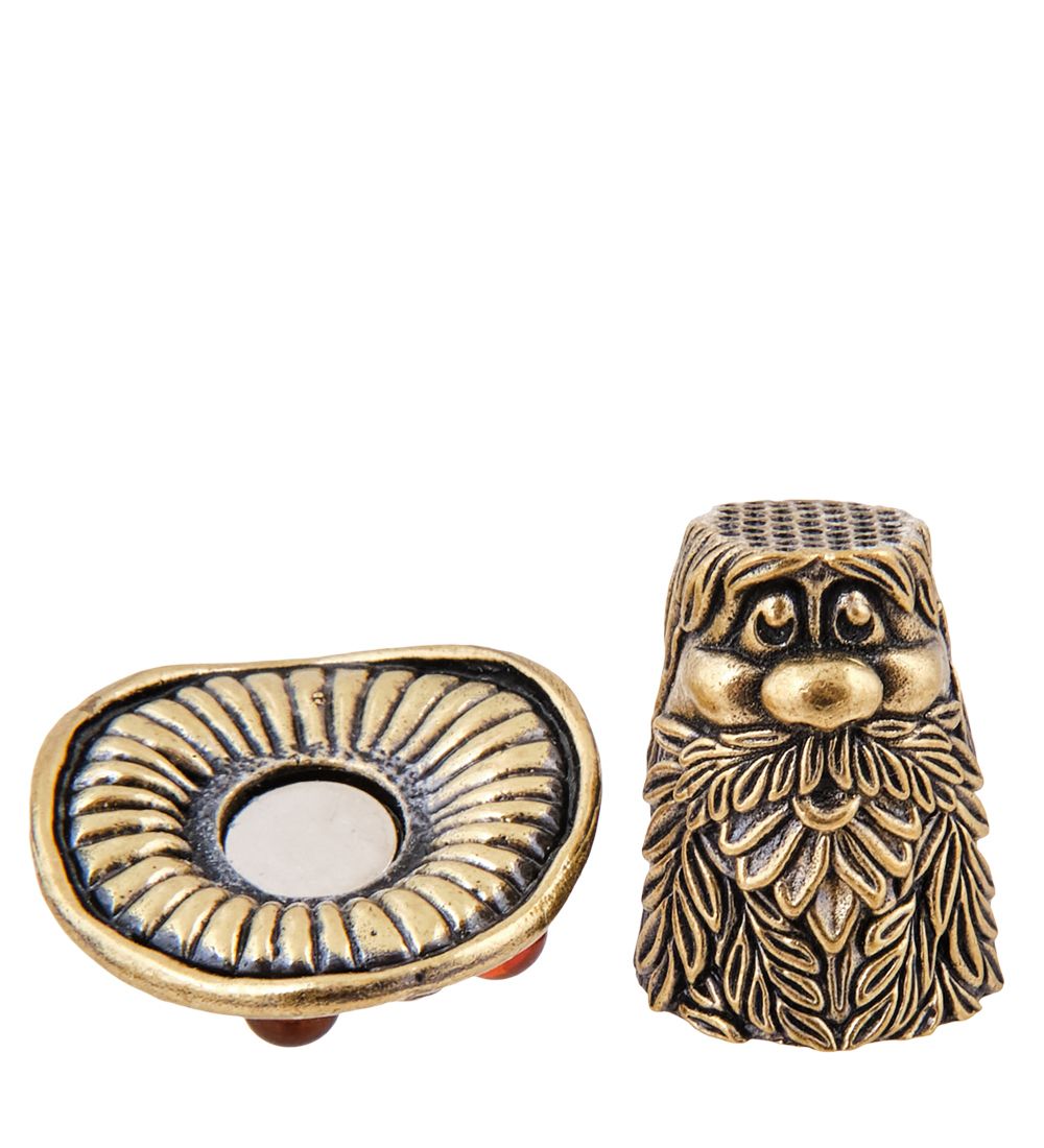 AM-3812 Наперсток «Гриб Мухомор» (латунь, янтарь)