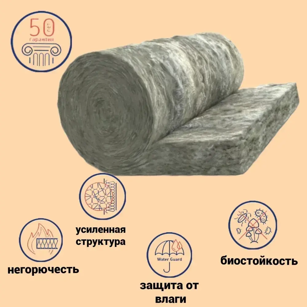 Утеплитель рулонный URSA Terra Стены и крыши 4000/1220/150 мм, 3 рулона, 14,64 м2, для утепления мансард, стен, скатных крыш