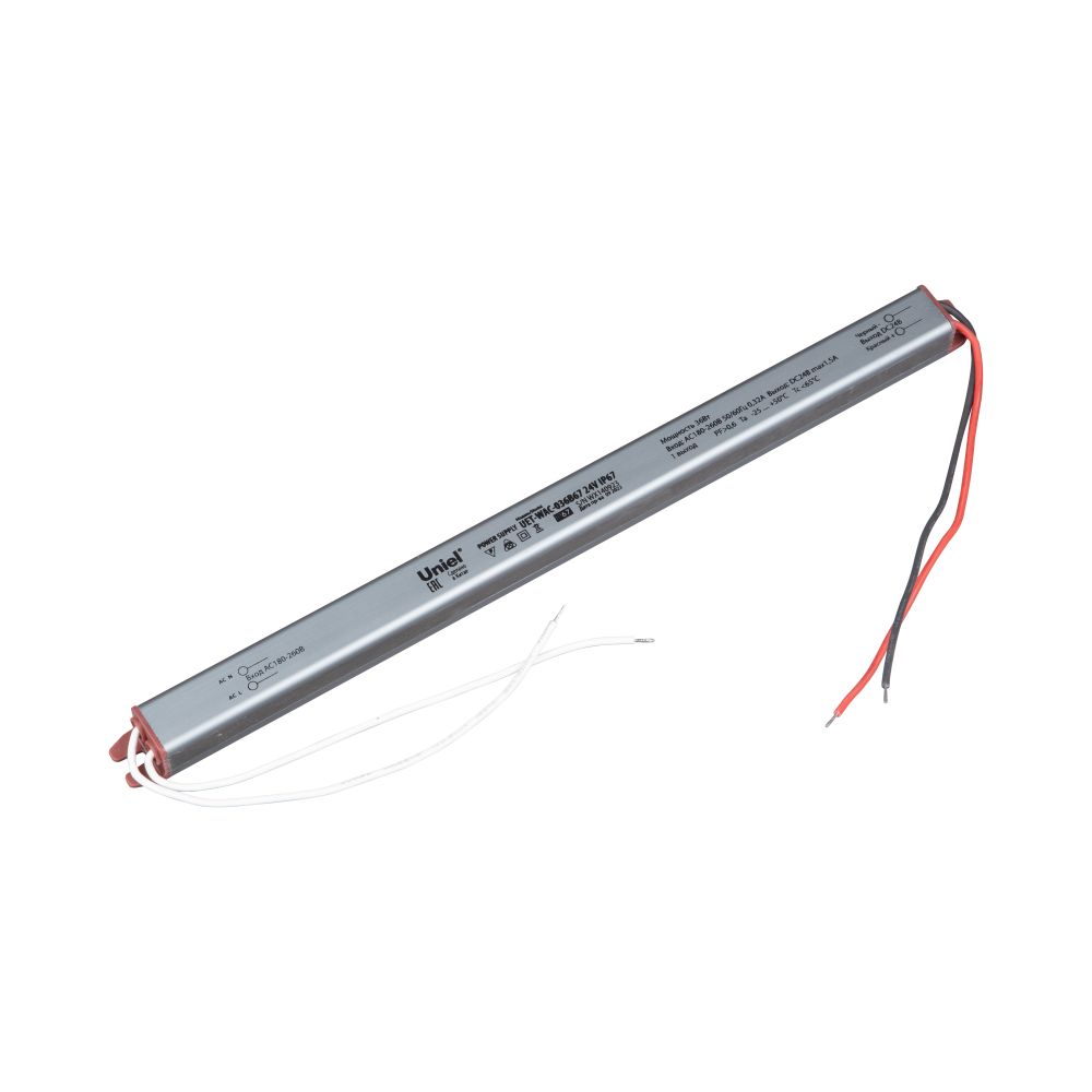 UET-WAC-036B67 24V IP67 Блок питания ультратонкий. 36Вт. Металлический корпус. TM Uniel