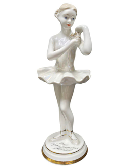 &&& Фарфоровая статуэтка "Балерина с Цветком" ДФЗ Вербилки