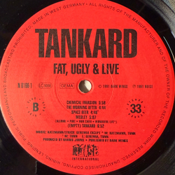 Виниловая пластинка Tankard ‎– Fat, Ugly & Live LP