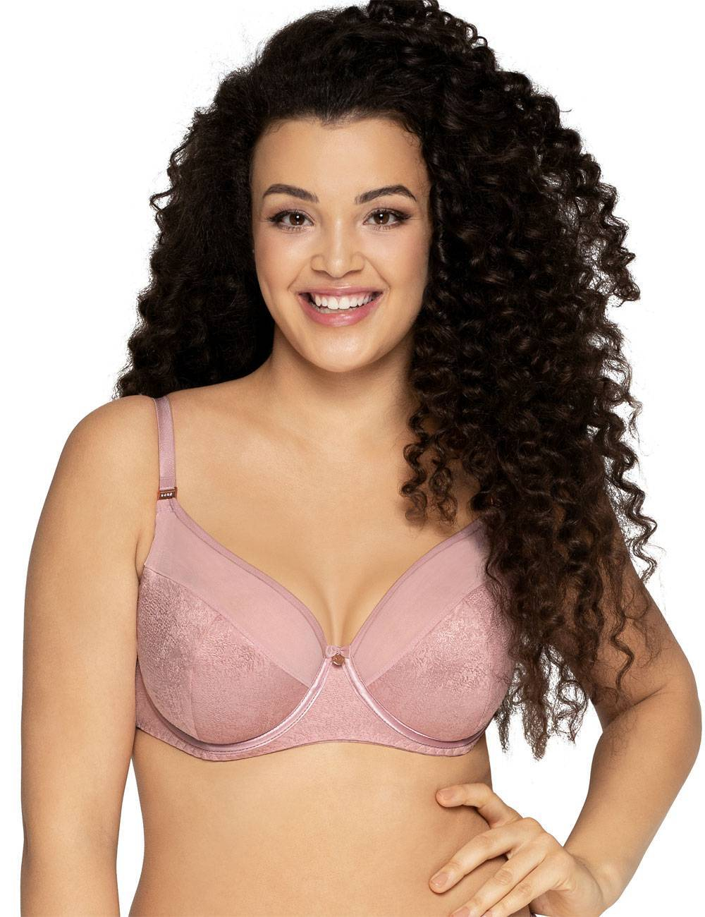 Бюстгальтер на косточках с сатиновым блеском (Размер: 85C) (Цвет: нежно-розовый)