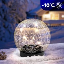 Светильник уличный ЭРА ERASF012-24 Шар на солнечной батарее 15 LED 15 cм