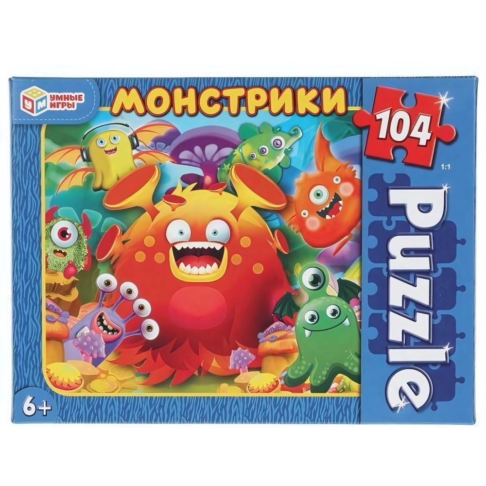 Пазл 104эл. "Монстрики" в коробка 4680107915207 (Умные игры)