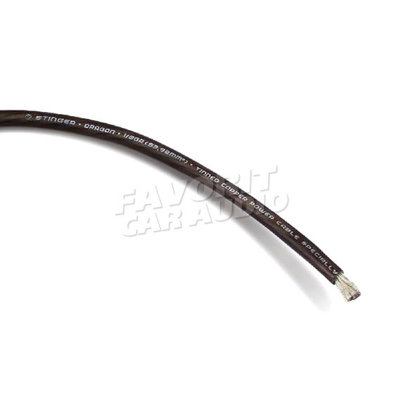 Силовой провод Stinger Dragon Black 0GA OFC луженый оловом и серебром