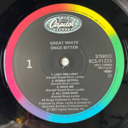 Винтажная виниловая пластинка LP Great White Once Bitten (Japan 1987) (No Obi) Lady Red Light