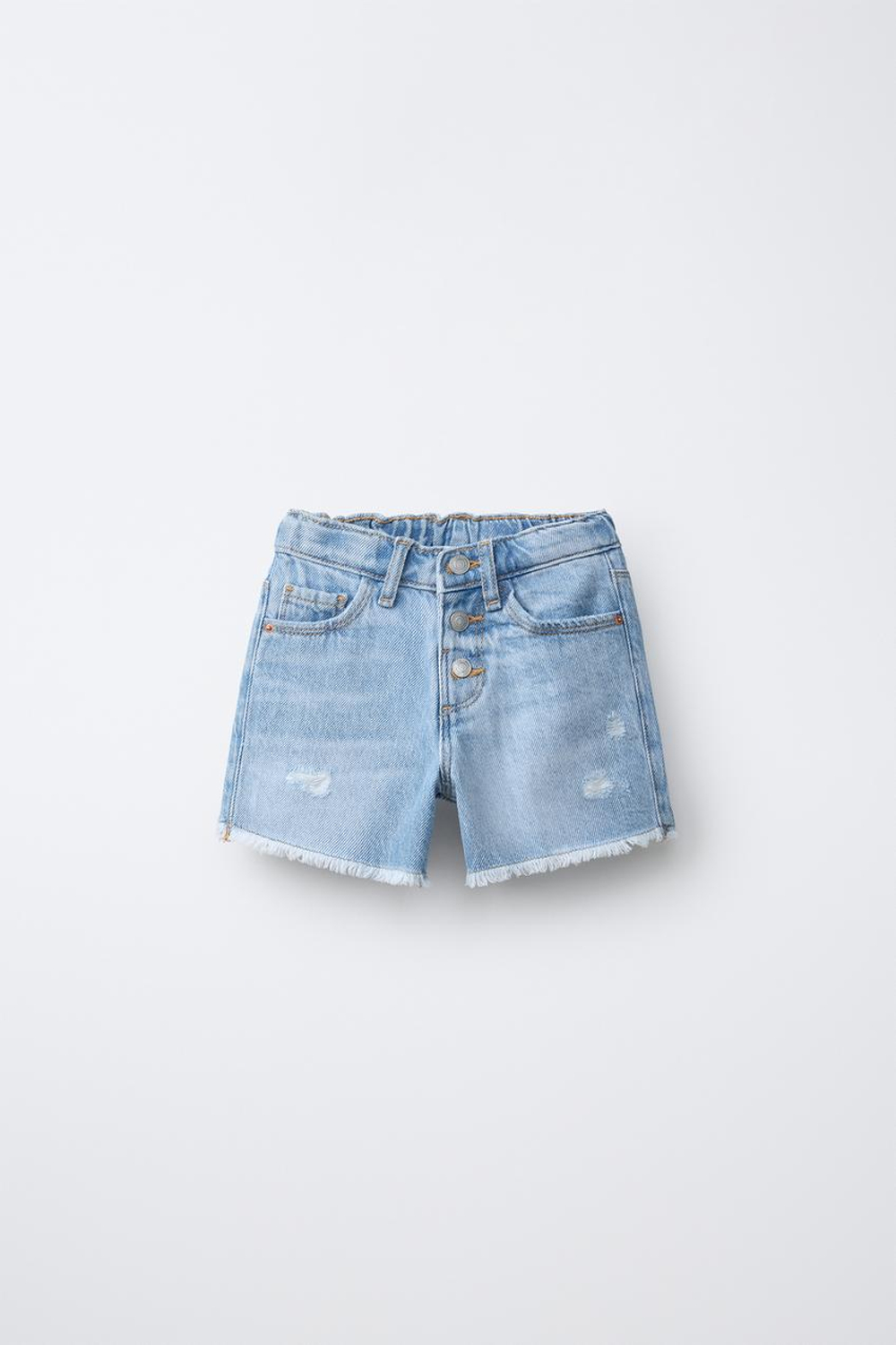ZARA ДЖИНСОВЫЕ ШОРТЫ, ГОЛУБОЙ