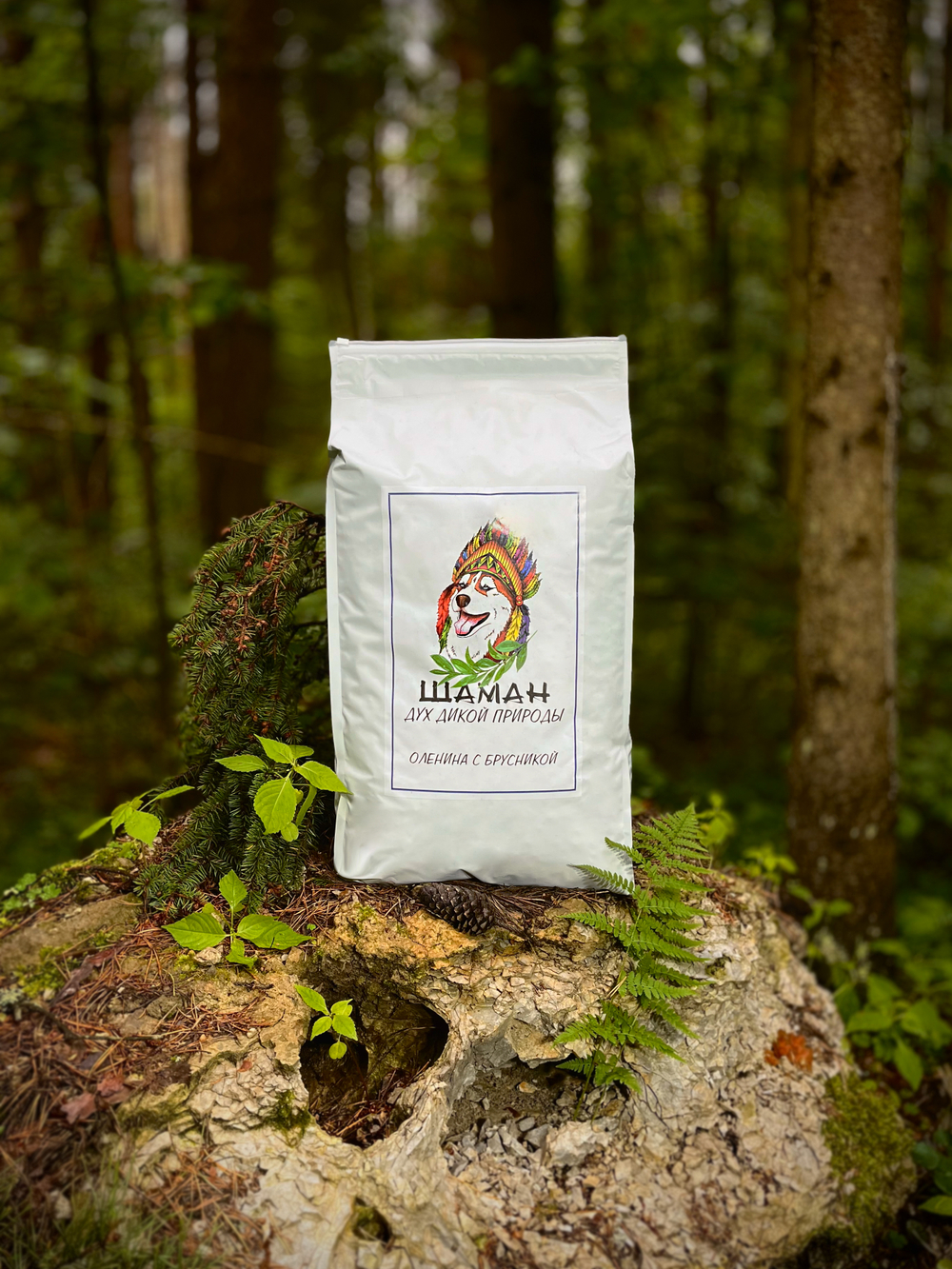 Сухой корм SHAMAN "Дух дикой природы" Оленина с брусникой 10 кг; мелкая гранула; для взрослых собак; Класс Холистик