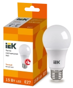 Лампа светодиодная ECO A60 шар 15Вт 230В 3000К Е27 IEK LLE-A60-15-230-30-E27
