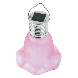 USL-S-838-PT100 PINK BELL Садовый светильник на солнечной батарее Розовый колокольчик. Подвесной. 4 светодиода. Теплый белый свет. 1xАА Ni-Mh аккумулятор в-к. IP44. TM Uniel