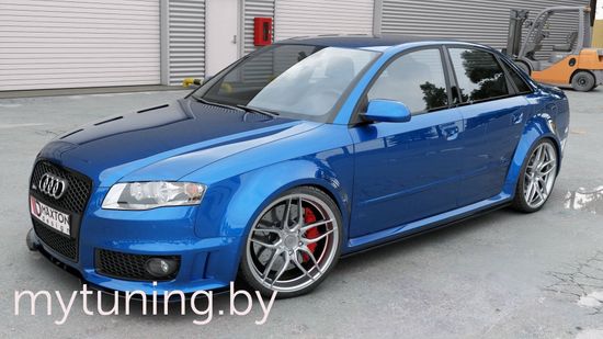 Сплиттер бампера переднего V.2 для AUDI RS4 B7 (06-08)