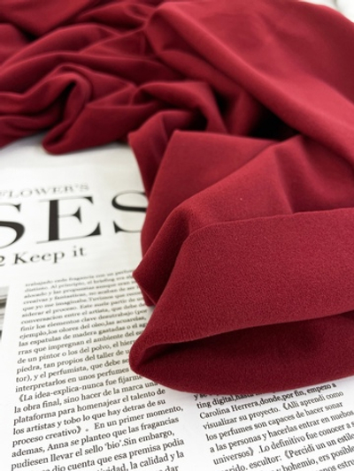 ВИШНЯ - Микровельветин ВЕЛЮР ЭФФЕКТ (к2 мятый + заломы местами)