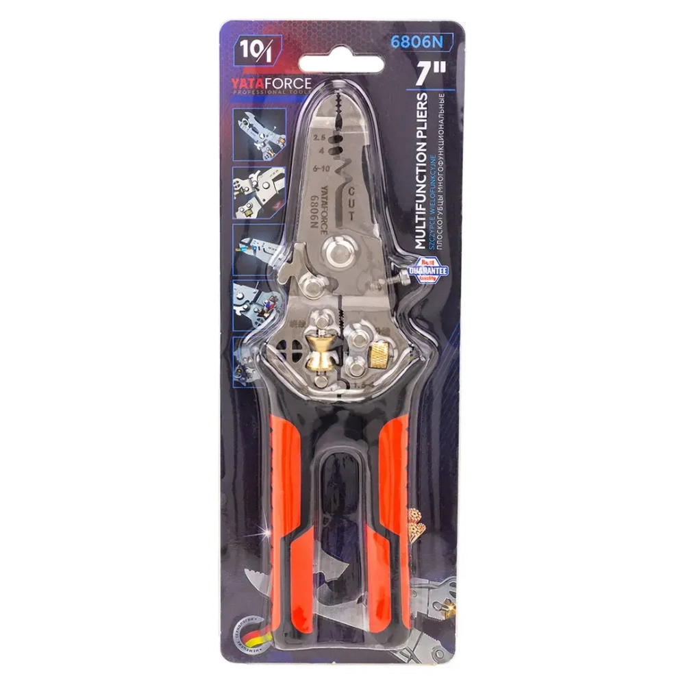Плоскогубцы многофункциональные 10в1 7'' YATAFORCE YF-6806N
