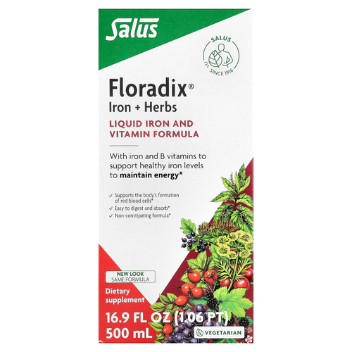 Floradix, Floradix, железо и травы, 500 мл (17 жидк. унц.)