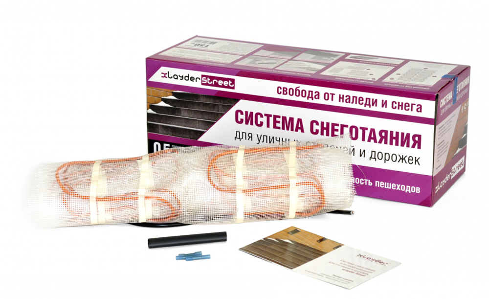 Нагревательный мат для обогрева площадок Caleo xLayder Street 300 Вт/м2, 0,5 м2
