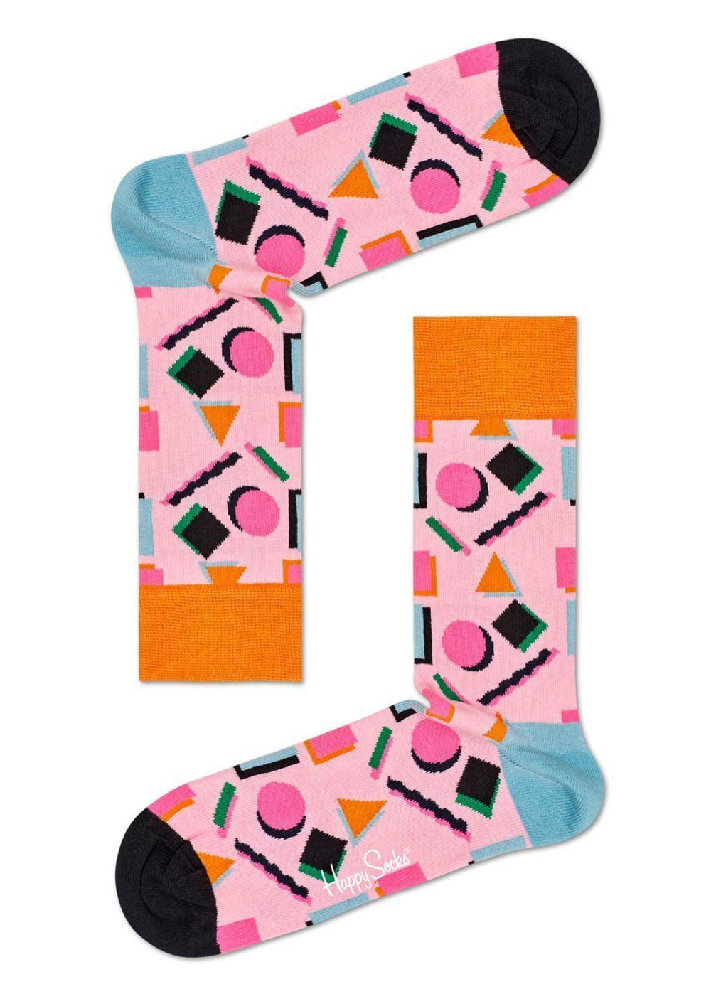 Носки унисекс Nineties Sock с геометрическими фигурами (Размер: 29) (Цвет: розовый)