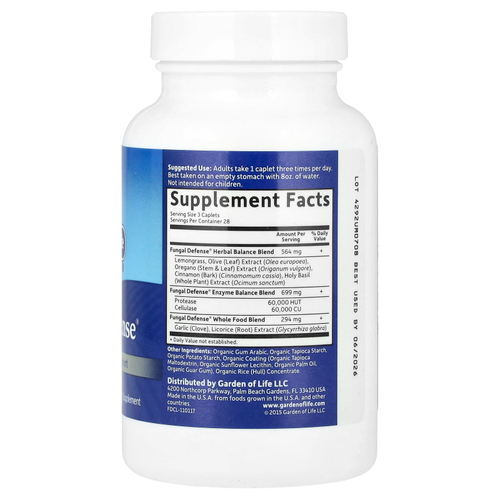 Garden of Life, Fungal Defense®, 84 веганские капсуловидные таблетки