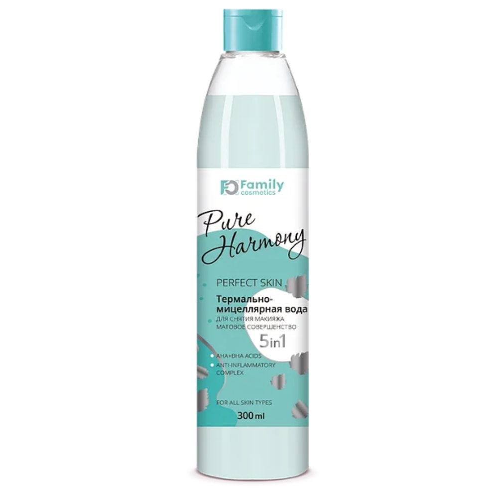 Мицелярная вода Family Cosmetics Матовое совершенство Pure Harmony 5в1 300 мл
