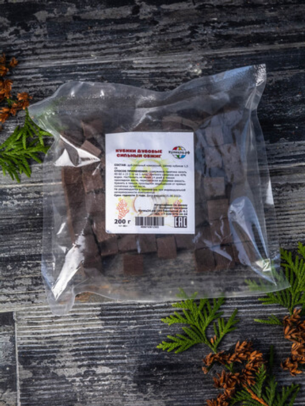 Кубики дубовые сильной обжарки (Кавказ), 200 г