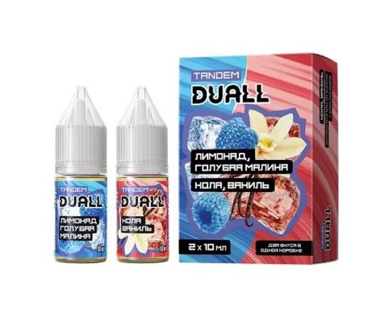 Жидкость Duall Tandem, 30 мл, Light Лимонад Голубая Малина/Кола Ваниль