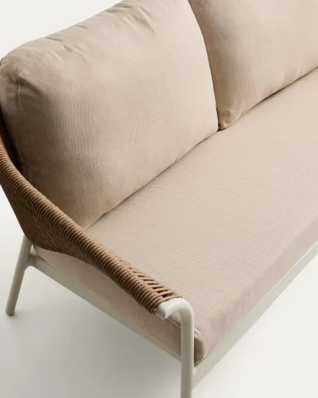 Комплект садовой мебели Zuara алюминия цвета экрю и коричневой веревки