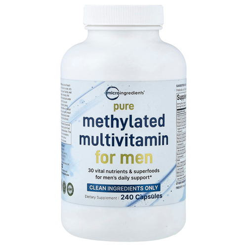 Micro Ingredients, чистые метилированные мультивитамины для мужчин, 240 капсул