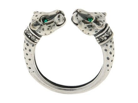 "Яра"  кольцо в серебряном покрытии из коллекции "Дикие кошки" от Jenavi