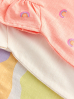 Футболка для девочки Next E65-364, 3 шт., Белый, Персиковый