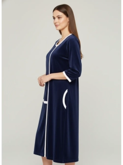 Халат велюровый домашний на молнии