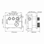Смеситель для душа WasserKraft Wiese 8458 Thermo оружейная сталь