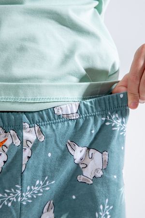 Пижама с шортами для девочки Кролик-морковка арт. ПД-009-055