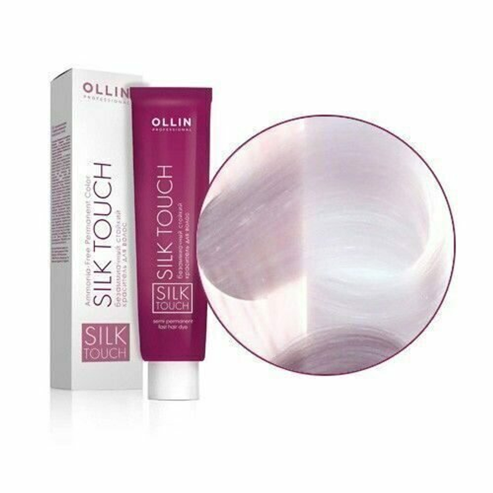 OLLIN SILK TOUCH 10/8 светлый блондин жемчужный 60мл Безаммиачный стойкий краситель для волос