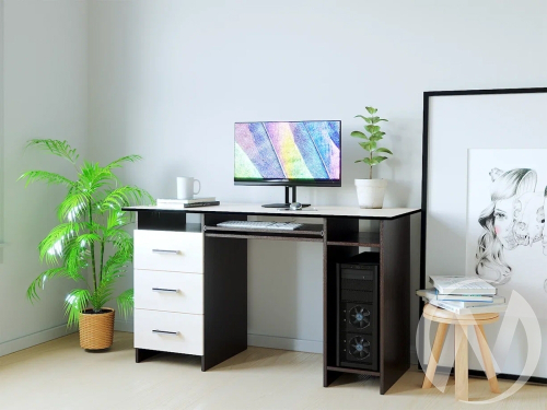 Стол компьютерный КЛ №2.0 (венге/дуб молочный)