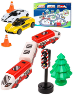 Железная дорога "Городская среда 2" (свет,звук,2 бат.АААне вх.в комплекте ,111деталей) (Арт. ZY1017489)