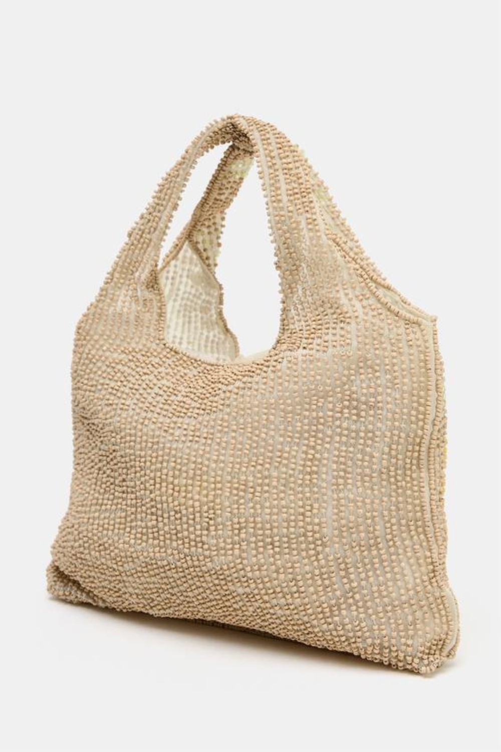 ZARA МИНИ-СУМКА ИЗ БИСЕРА, ЖЕЛТЫЙ