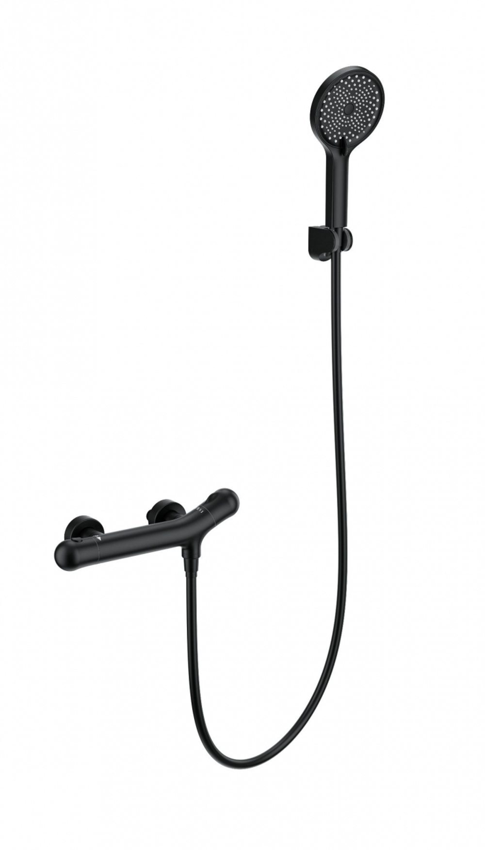 Смеситель для душа с термостатом WONZON & WOGHAND T-1000, Черный матовый (WW-B2057-A-MB)