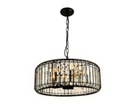 Подвесная люстра с хрусталем TR5815 BK/CL черный/прозрачный E14/5 max 40W D500*650