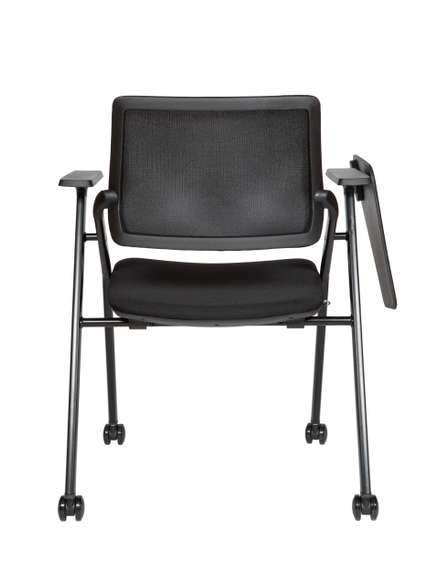 Стул Норден / Стэп М+Р / Step M+R / черный пластик / черная сетка / черная ткань/ пюпитр/ролики