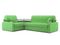 Диван угловой с Баром Денвер 1,2 - Velutto 31 зеленый/  коричневая накладка