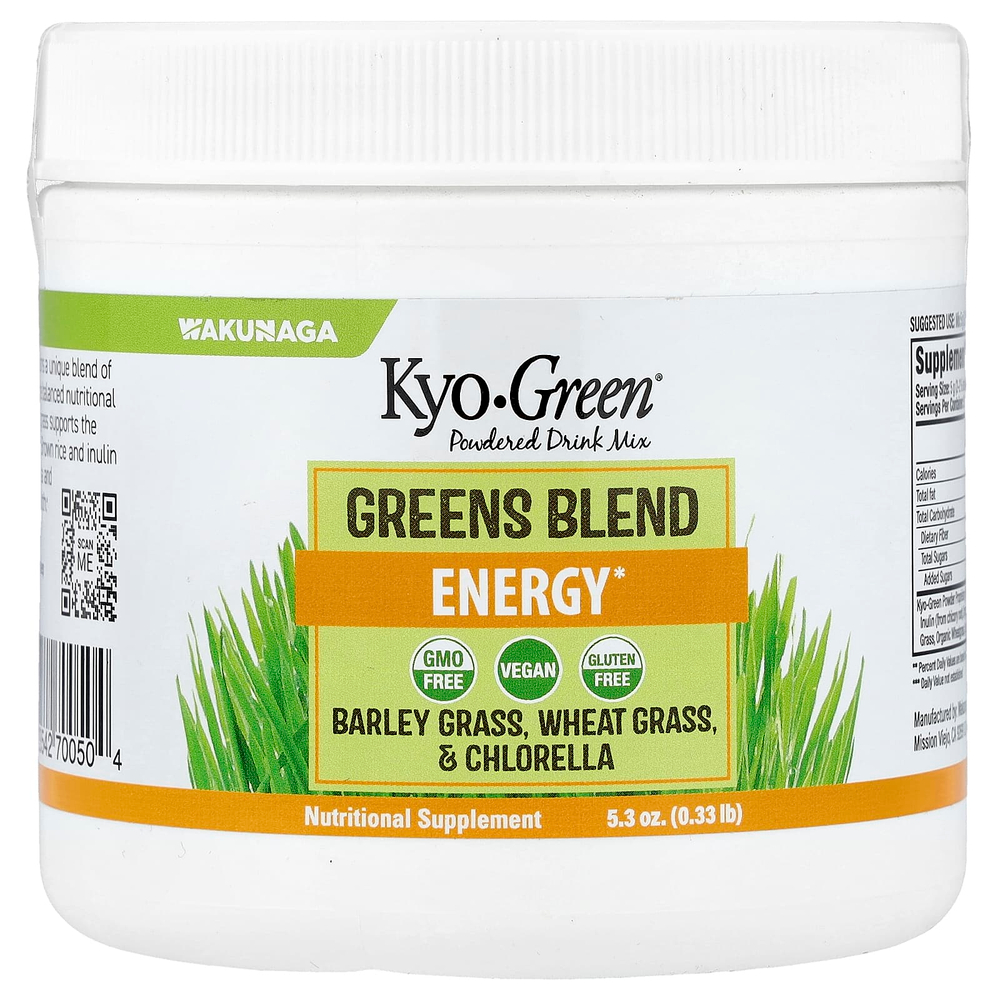 Kyolic, Kyo-Green®, порошковая смесь для приготовления напитка, со вкусом зелени, 0,33 фунта (5,3 унции)