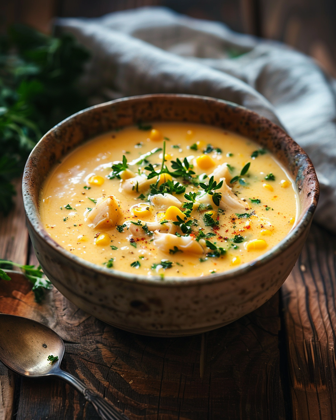 Кукурузный суп с крабом — уют в каждой ложке