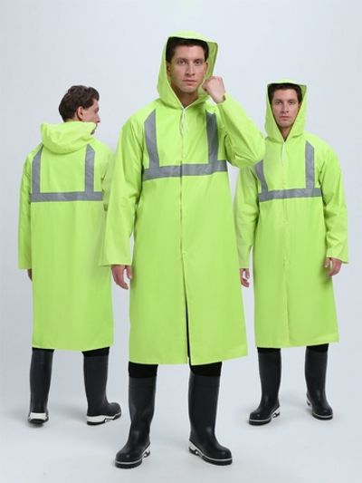 Плащ влагозащитный сигнальный PROFLINE Base СОП (ПВХ,180), желтый