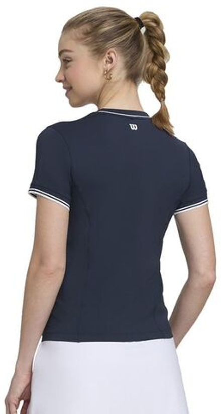 Женская теннисная футболка Wilson Team Seamless T-Shirt - classic navy
